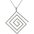 14k White Gold 1-1/2ct TDW Diamond Necklace
