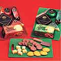 Red Acrylic Cutting Board and Gourmet Snack Food Set