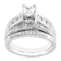 14k White Gold 1ct Diamond Bridal Rings Set (HI, I1-I2)