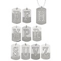 CZ Dog Tag Initials Necklace