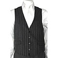 Dolce & Gabbana Men's Grey Stripe Wool Vest