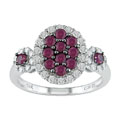 14k White Gold Ruby and 1/2ct TDW Diamond Ring