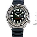 Seiko Men's Dive Black Rubber Strap Watch