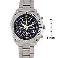 Seiko Men's Chronograph Black Dial Steel Watch