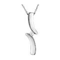 14k White Gold Diamond Pendant Necklace