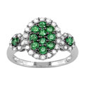 14k White Gold Emerald and 1/2ct TDW Diamond Ring