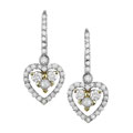 14k Gold 1ct TDW Diamond Heart Earrings