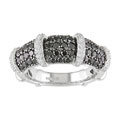 14k White Gold Black and White 1 1/5ct TDW Diamond Ring
