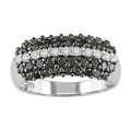 14k White Gold 1ct TDW Black and White Diamond Ring