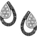 14k Gold 1/6ct Black & White Diamond Earrings