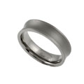 Titanium Comfort Band Ring with Brushed Finish