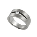 Titanium Cubic Zirconia Ring