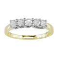 14k Five Stone 1/2ct TDW Diamond Anniversary Ring (H-I,I2-I3)