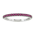 14k White Gold Round Ruby Ring