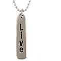 Sterling Silver 'Live' Word Charm Necklace
