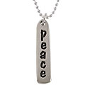 Sterling Silver 'Peace' Word Charm Necklace