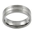 Titanium Comfort Band Smooth Brushed Ring