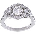 18k White Gold 1 1/2ct TDW Diamond Micro Pave Ring