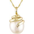 14k Yellow Gold Cultured South Sea Pearl Pendant