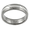Titanium and Sterling Silver Comfort Band Ring