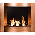 Copper Finish Wall Mount Gel Fuel Fireplace