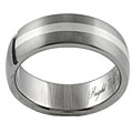 Titanium and Sterling Silver Ring with Matte Finish