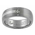 Titanium & Sterling Silver .05ct Diamond Accent Ring