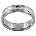 Titanium & Sterling Silver .05ct Diamond Accent Ring