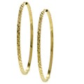 14k Gold Diamond-cut Square Hoop Earrings