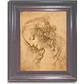 Da Vinci Face of the Virgin Mary Framed Canvas