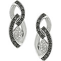14k Gold 1/5ct TDW Black White Diamond Earrings