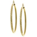 10k Gold Swiss-cut Hoop Earrings
