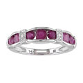 14k White Gold Ruby and Diamond Ring