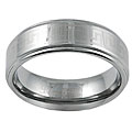 Tungsten Greek Key Design Comfort Band Ring