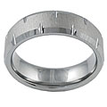 Tungsten Comfort Band Etched Ring