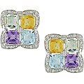 14k White Gold 1/5ct Diamond Gemstone Earrings