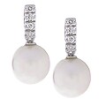 14k White Gold Freshwater Pearl Earrings