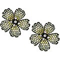 Green & Yellow Sapphire 1/3ct TDW Diamond Earrings
