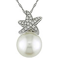 Cultured South Sea Pearl Diamond Starfish Necklace