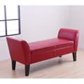 Drake Burnt Red Leather Bench