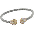 18k White Gold 3ct TDW Diamond Bangle