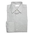 Prada Men's Grey Design Long Sleeve Dress Shirt