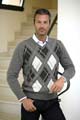 I LEVRIERI Men's Luxury Italian Cashmere Argyle Sweater