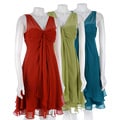 Max & Cleo Chiffon V-neck Dress : Women's Clothing from Overstock.com :  overstock lowest prices savings women