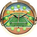 Tennis Ball and Court Clock