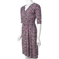 Adi Designs Floral Print Wrap-style Dress