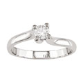 14k White Gold 1/4ct TDW Diamond Solitaire Ring (G-H,VS2-SI1)