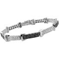 14k Gold 1-5/8ct TDW Black White Diamond Bracelet