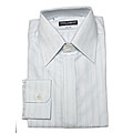 D & G Men's Light Blue Flower Design Dress Shirt