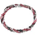 Sterling Silver Multi-Gemstone and Pearl Necklace
